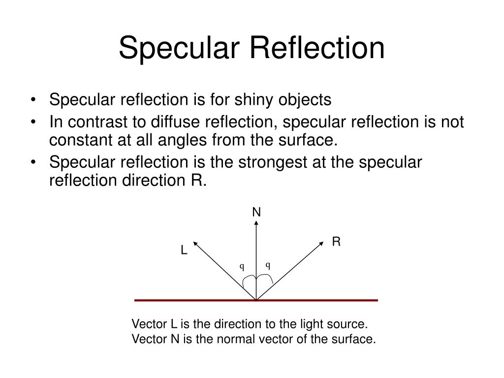 PPT Specular Reflection and OpenGL Lighting PowerPoint Presentation
