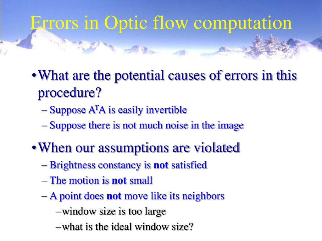 PPT Optic Flow and Motion Detection PowerPoint Presentation, free