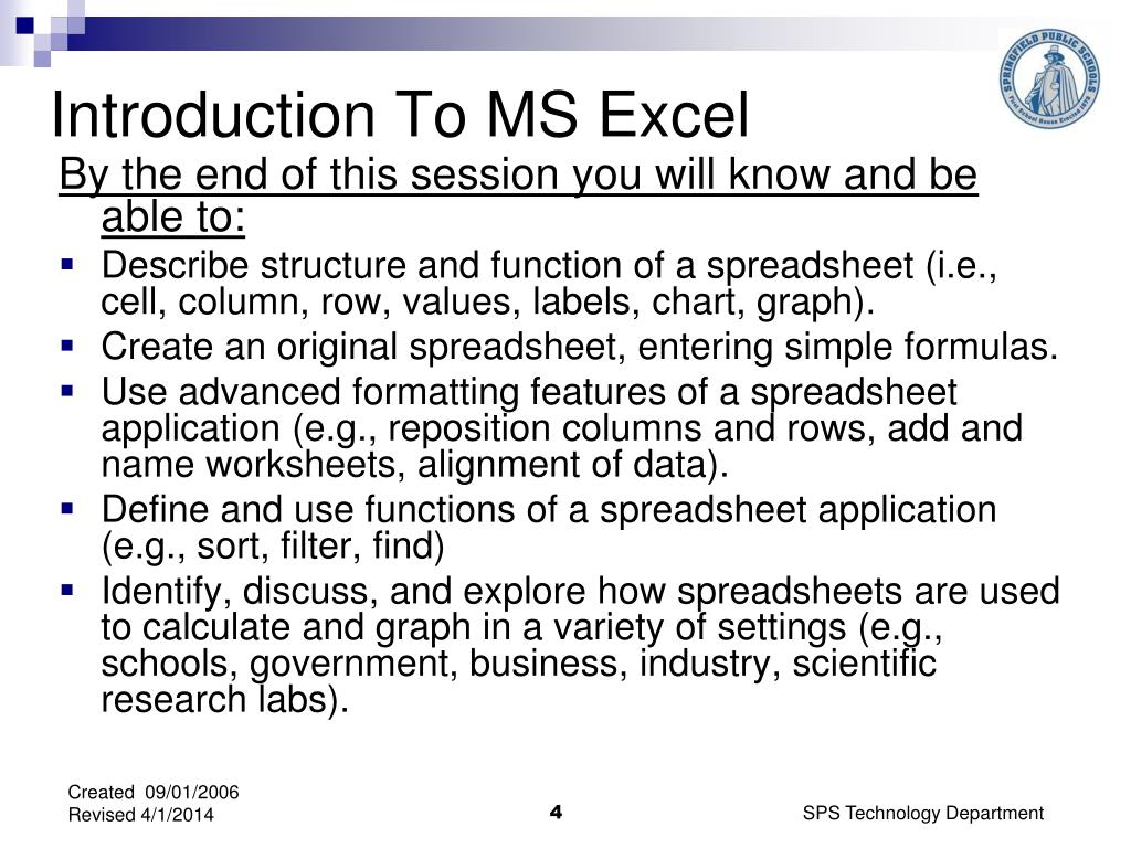 PPT Introduction to Microsoft Excel 2010 PowerPoint Presentation