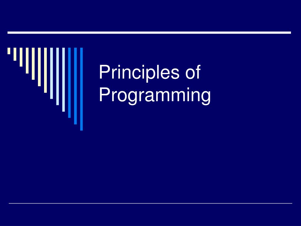 PPT Principles of Programming PowerPoint Presentation, free download