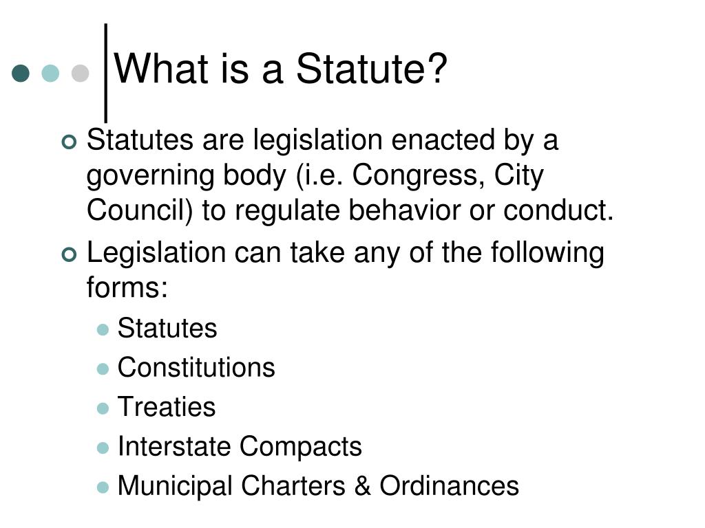 PPT Statutes A Source of Primary Law PowerPoint Presentation, free