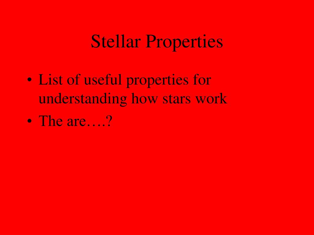 PPT Stellar Properties PowerPoint Presentation, free download ID521796