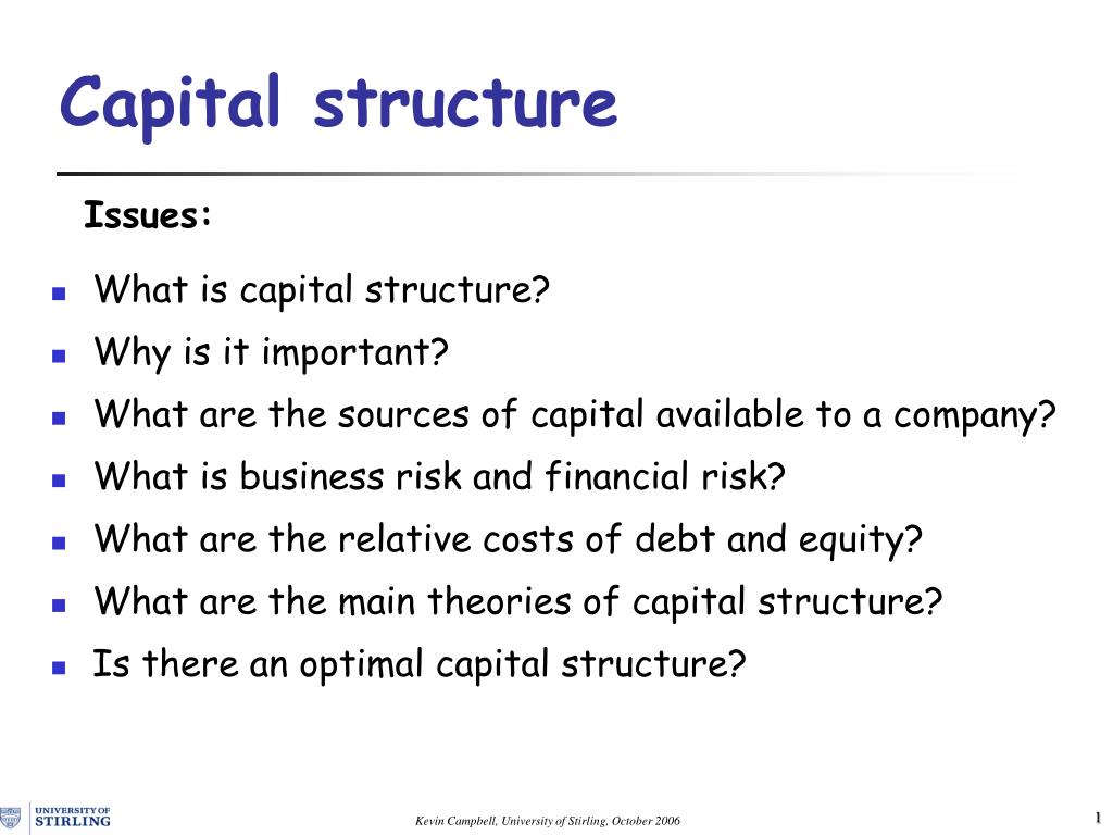 PPT - Capital structure PowerPoint Presentation, free download - ID:523768