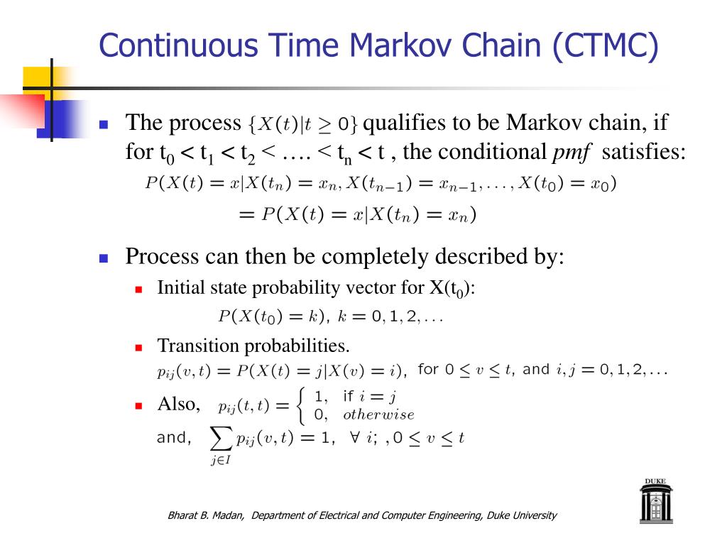 PPT EE255/CPS226 Continuous Time Markov Chain (CTMC) PowerPoint