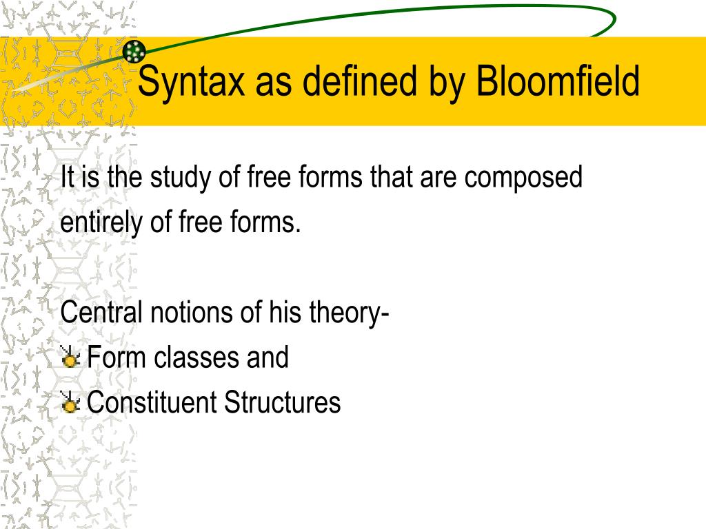 PPT SYNTAX Lecture 1 PowerPoint Presentation, free download ID524903