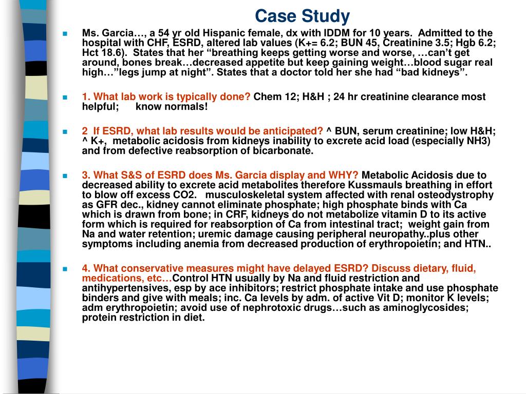 PPT Case Study—Renal Failure PowerPoint Presentation, free download
