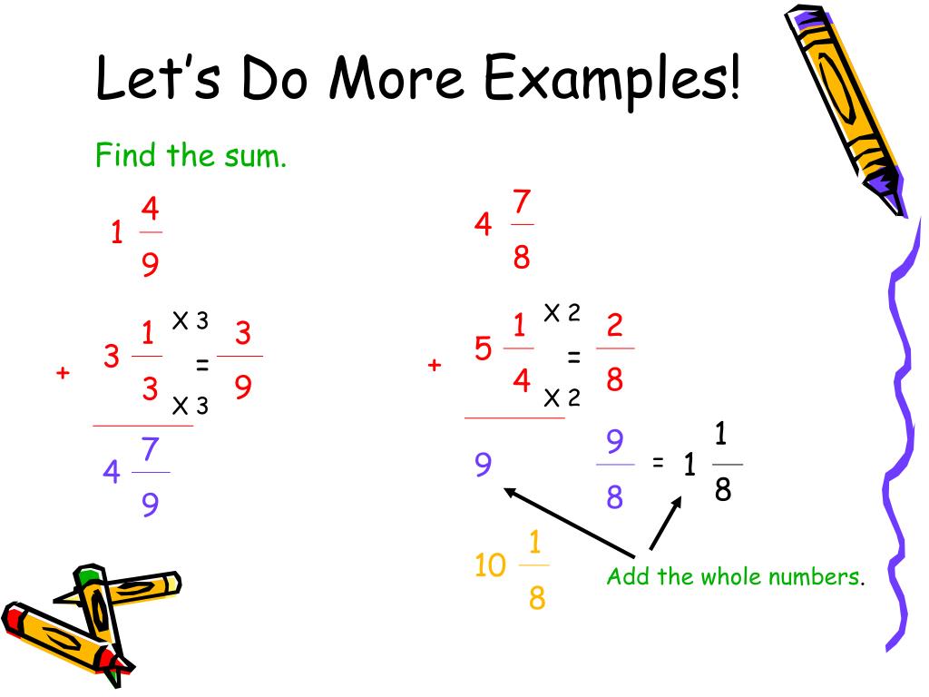PPT 6.4 Adding and Subtracting Mixed Numbers PowerPoint Presentation