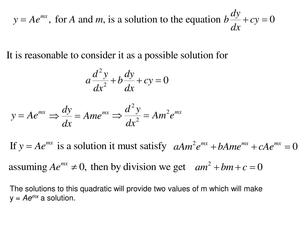PPT First Order Linear Differential Equations PowerPoint Presentation