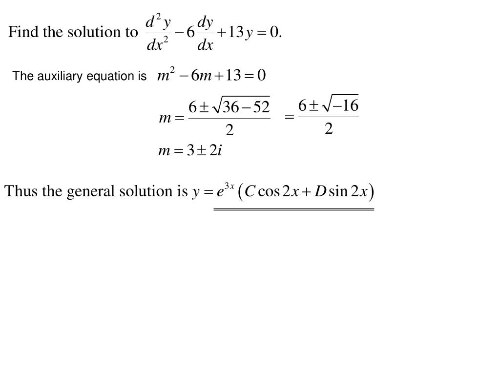 PPT First Order Linear Differential Equations PowerPoint Presentation