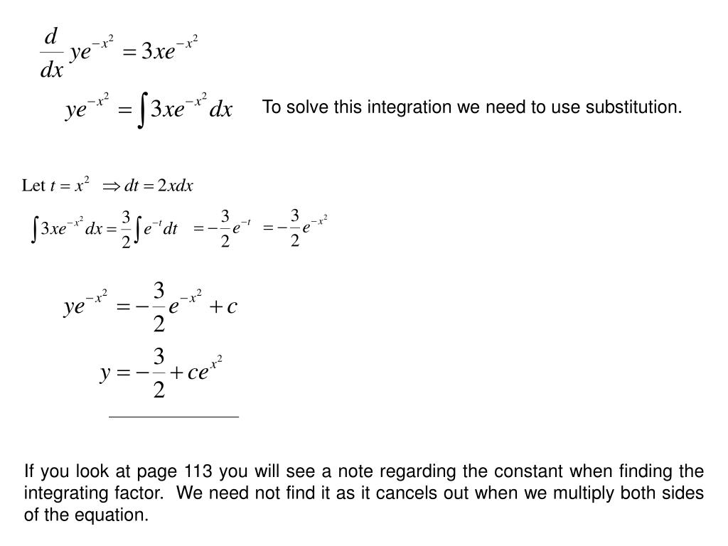 PPT First Order Linear Differential Equations PowerPoint Presentation