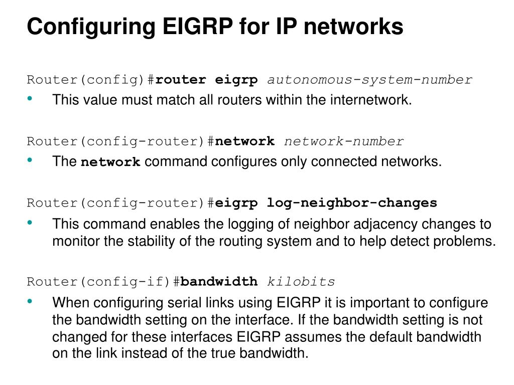 PPT Chapter 4/Module 3 EIGRP PowerPoint Presentation, free download ID526436