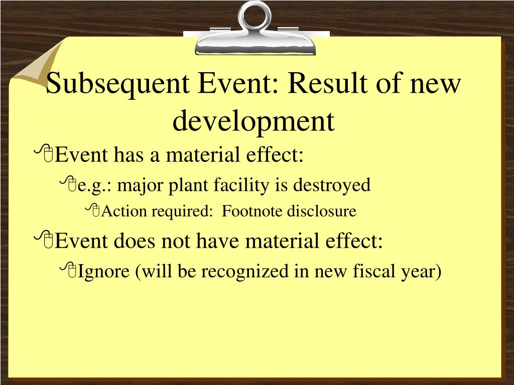 PPT Subsequent Event PowerPoint Presentation, free download ID527642
