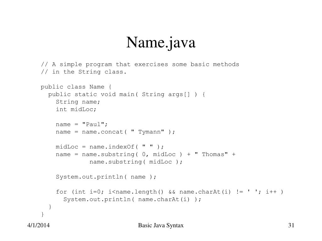 PPT Basic Java Syntax PowerPoint Presentation, free download ID529720