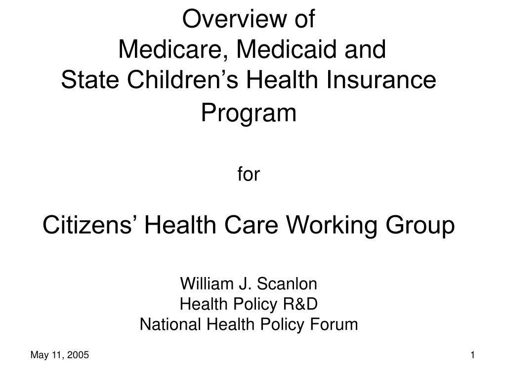 PPT Overview of Medicare, Medicaid and State Children’s Health