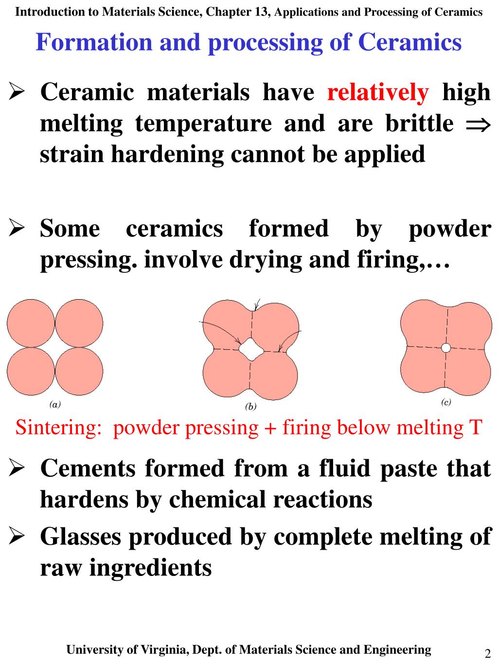 PPT Chapter Outline Applications and Processing of Ceramics