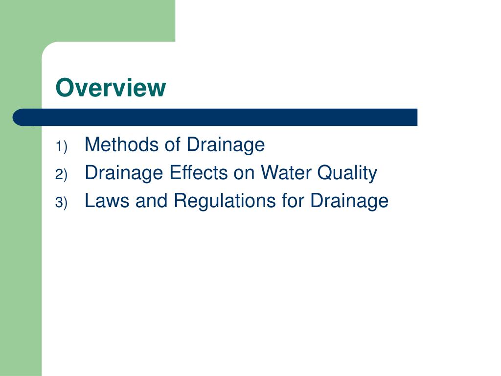 PPT Drainage Methods, Laws and Legislation PowerPoint Presentation