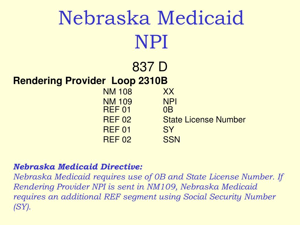PPT Nebraska Medicaid NPI PowerPoint Presentation, free download ID