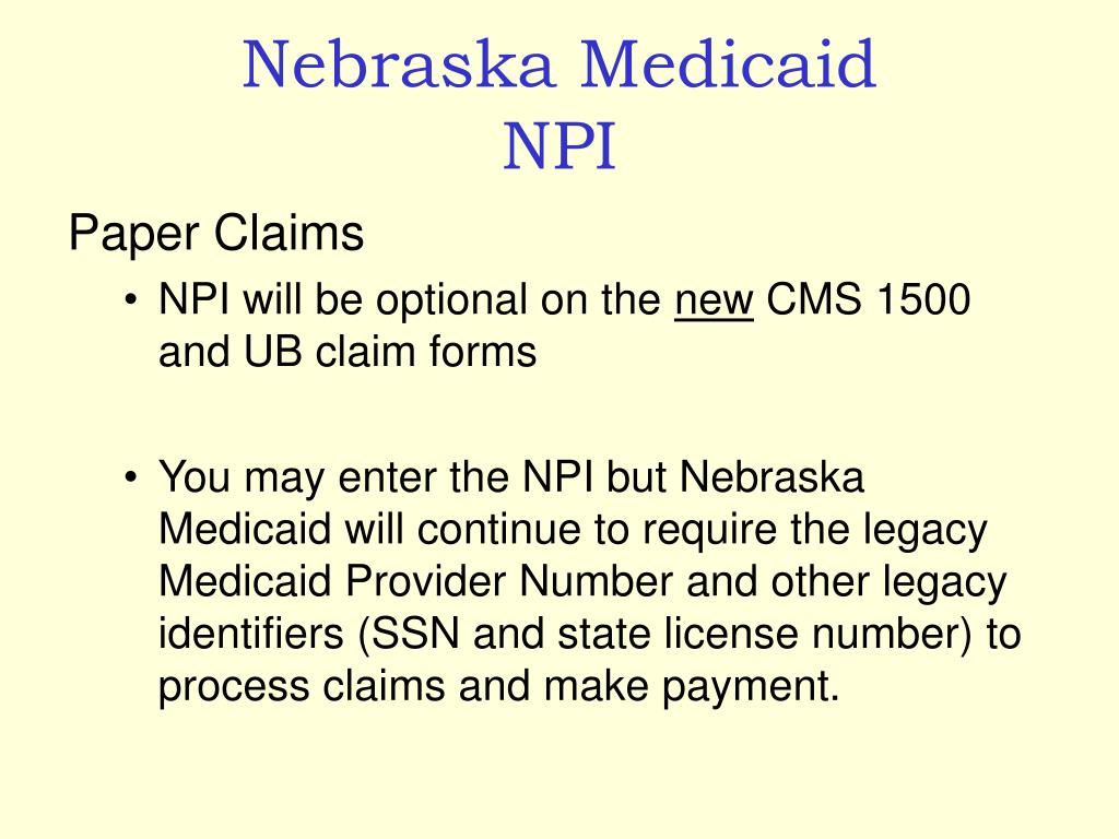 PPT Nebraska Medicaid NPI PowerPoint Presentation, free download ID