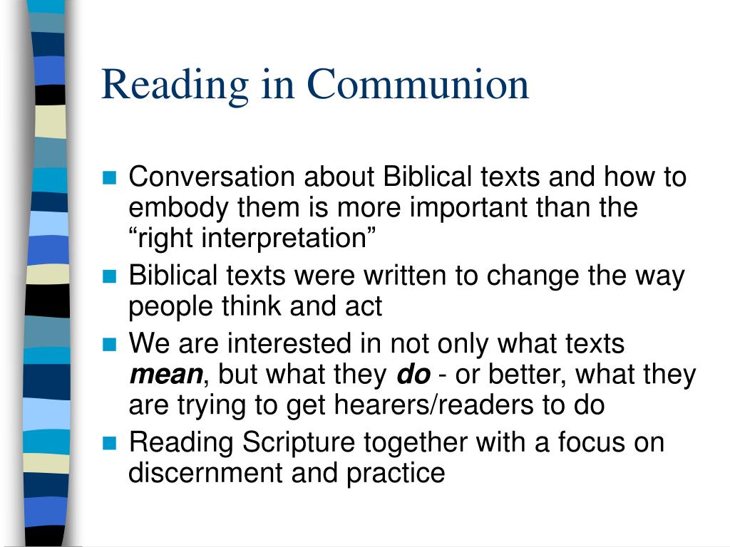 PPT Reading in Communion PowerPoint Presentation, free download ID