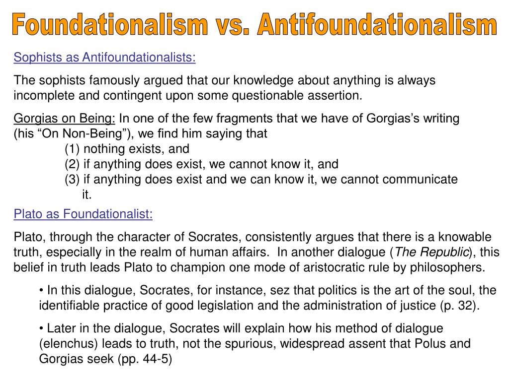 PPT Foundationalism vs. Antifoundationalism PowerPoint Presentation