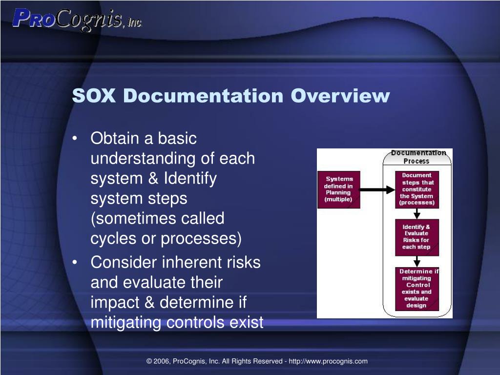 PPT ProCognis SOX 404 & COSO Implementation Presentation PowerPoint