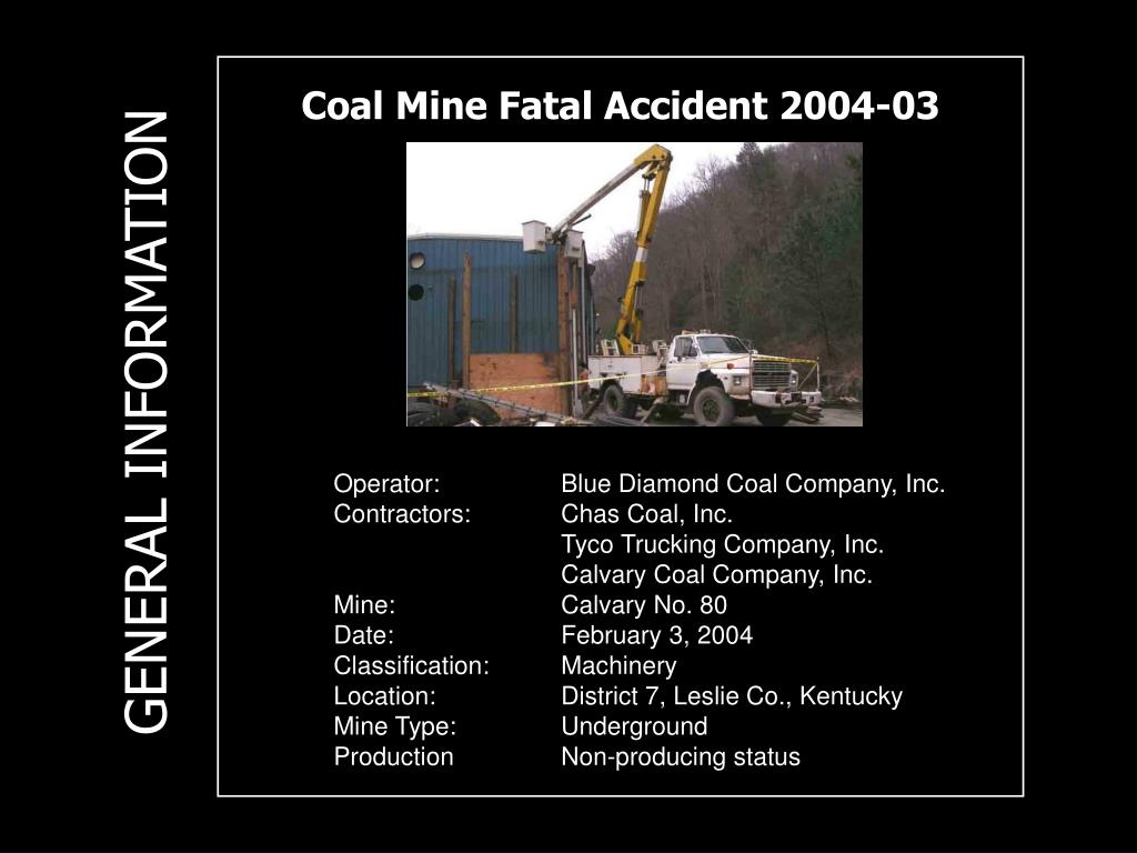 PPT Coal Mine Fatal Accident 200403 PowerPoint Presentation, free