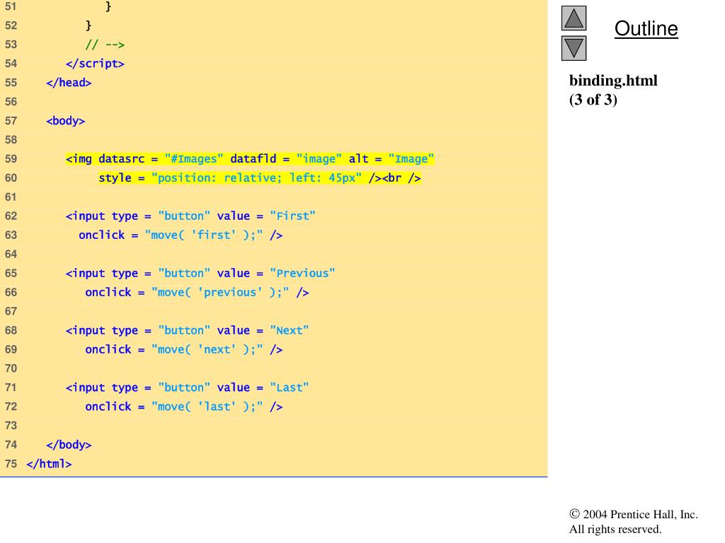 PPT Chapter 16 Dynamic HTML Data Binding with Tabular Data Control