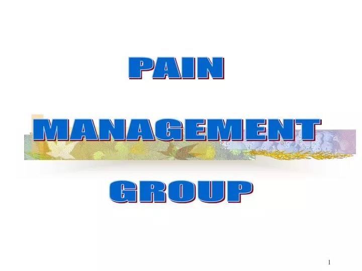 PPT PAIN MANAGEMENT GROUP PowerPoint Presentation, free download ID