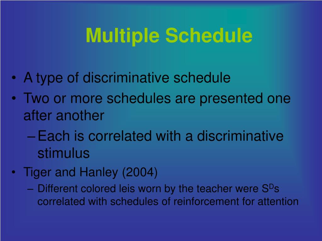 PPT Schedules of Reinforcement Chapter 13 PowerPoint Presentation