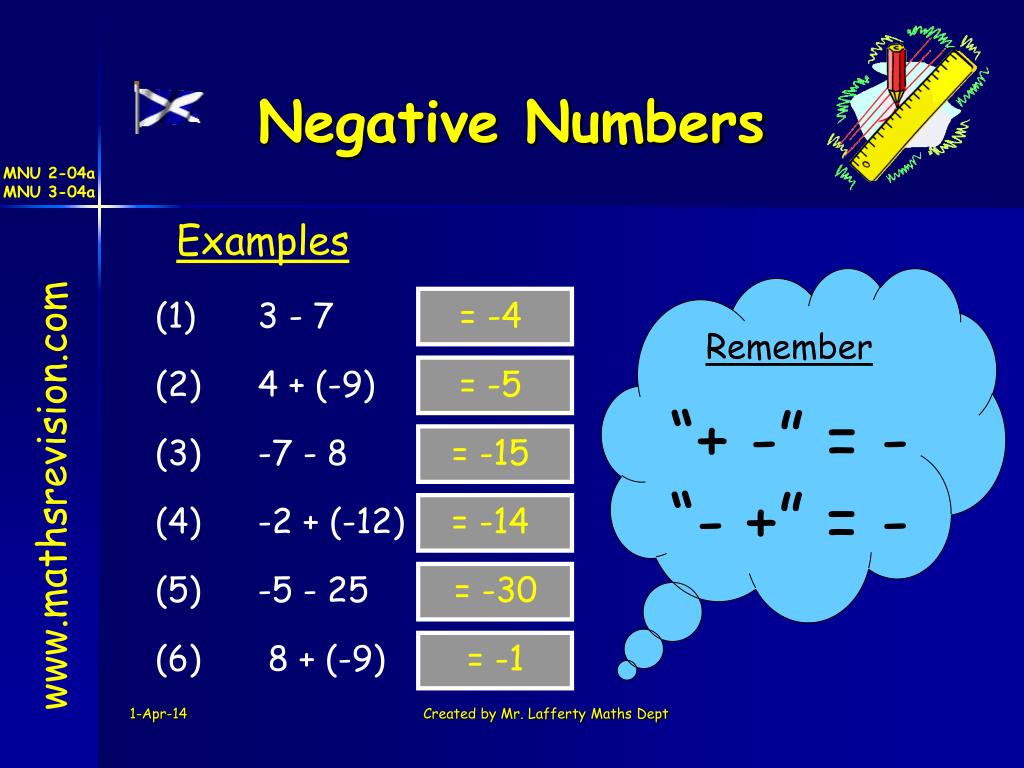 PPT Negative Numbers PowerPoint Presentation, free download ID545154