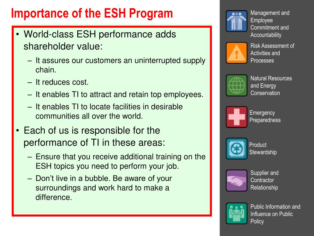 PPT Environmental, Safety & Health Compliance Training PowerPoint Presentation ID545412