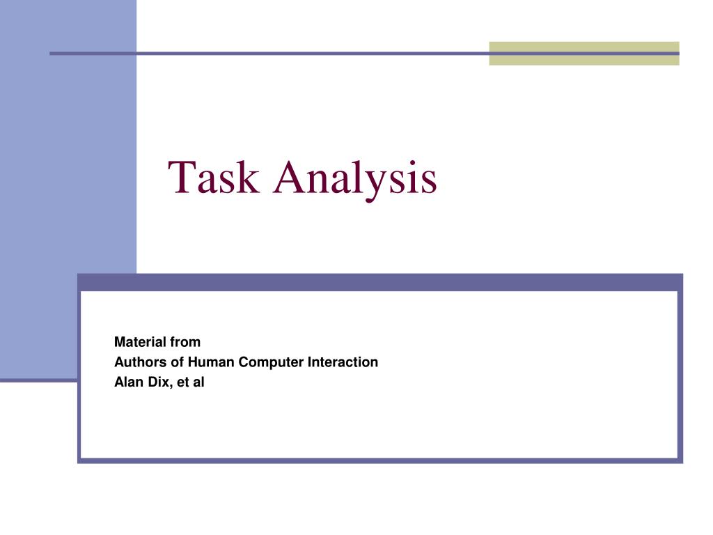 PPT Task Analysis PowerPoint Presentation, free download ID546218