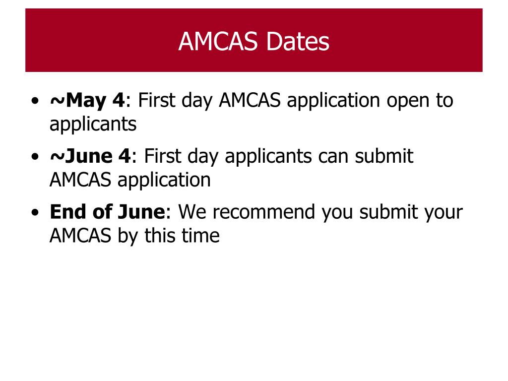 PPT Completing the 2011 AMCAS Application PowerPoint Presentation