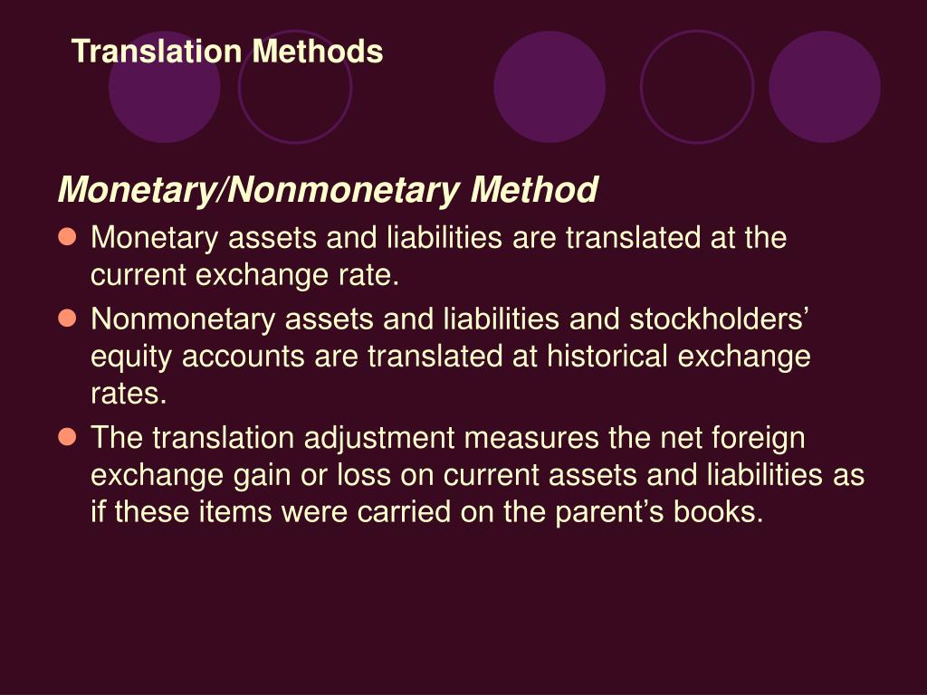 PPT Translation of Foreign Currency Financial Statements PowerPoint