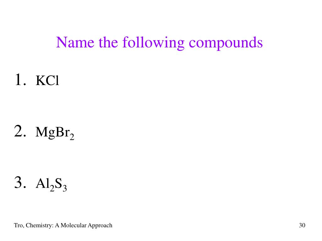 PPT Chapter 3 Molecules, Compounds, and Chemical Equations PowerPoint