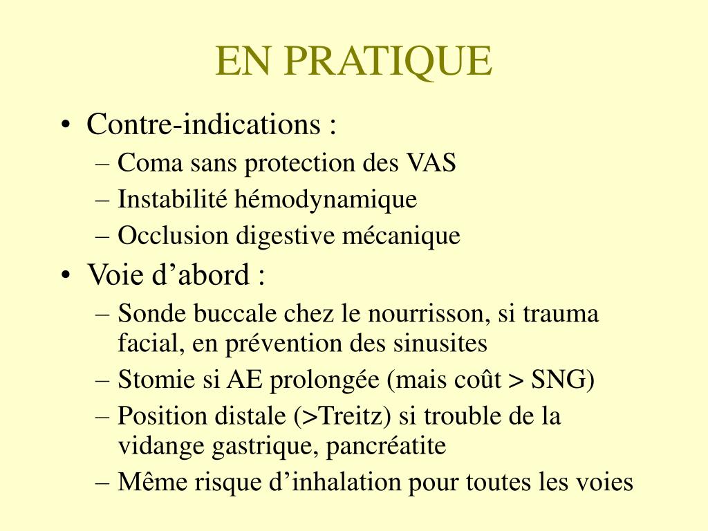 PPT ARGUMENTS EN FAVEUR DE LA NUTRITION ENTERALE PRECOCE