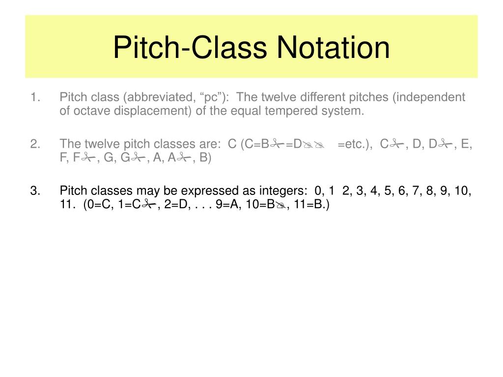 PPT An Introduction to PitchClass Set Theory PowerPoint Presentation