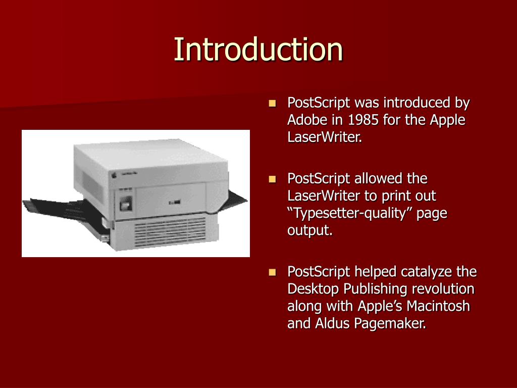 PPT Adobe PostScript PowerPoint Presentation, free download ID552322