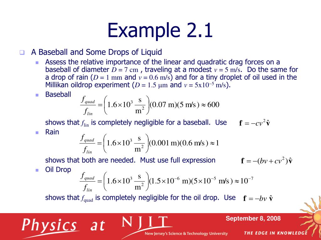 PPT Physics 430 Lecture 3 Linear Air Resistance PowerPoint