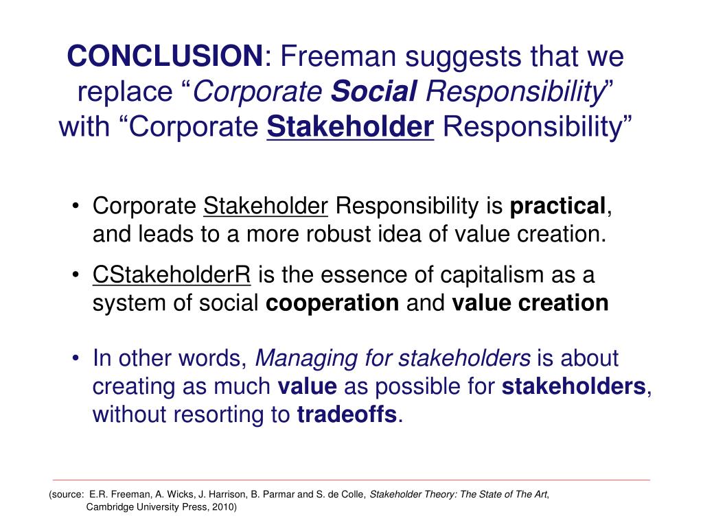 PPT Shareholder v. Stakeholder Theory Milton Friedman v. Ed Freeman