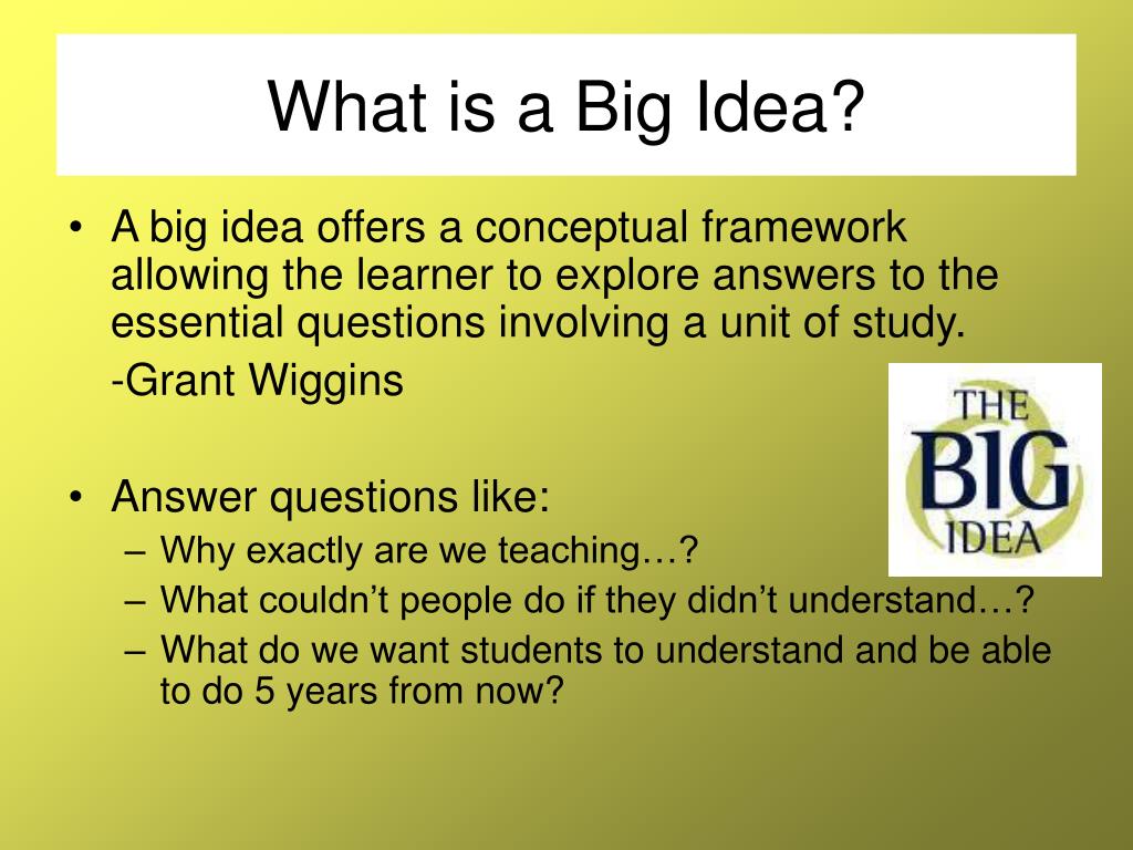 PPT What are Big Ideas? PowerPoint Presentation, free download ID