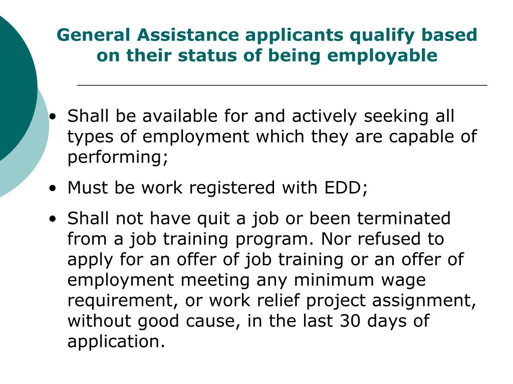 PPT Kern County General Assistance Program Disability Advocate