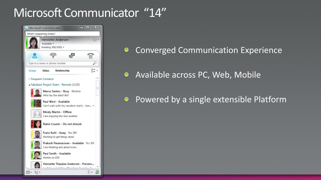 PPT Microsoft Communications Server “14” What’s New in Microsoft