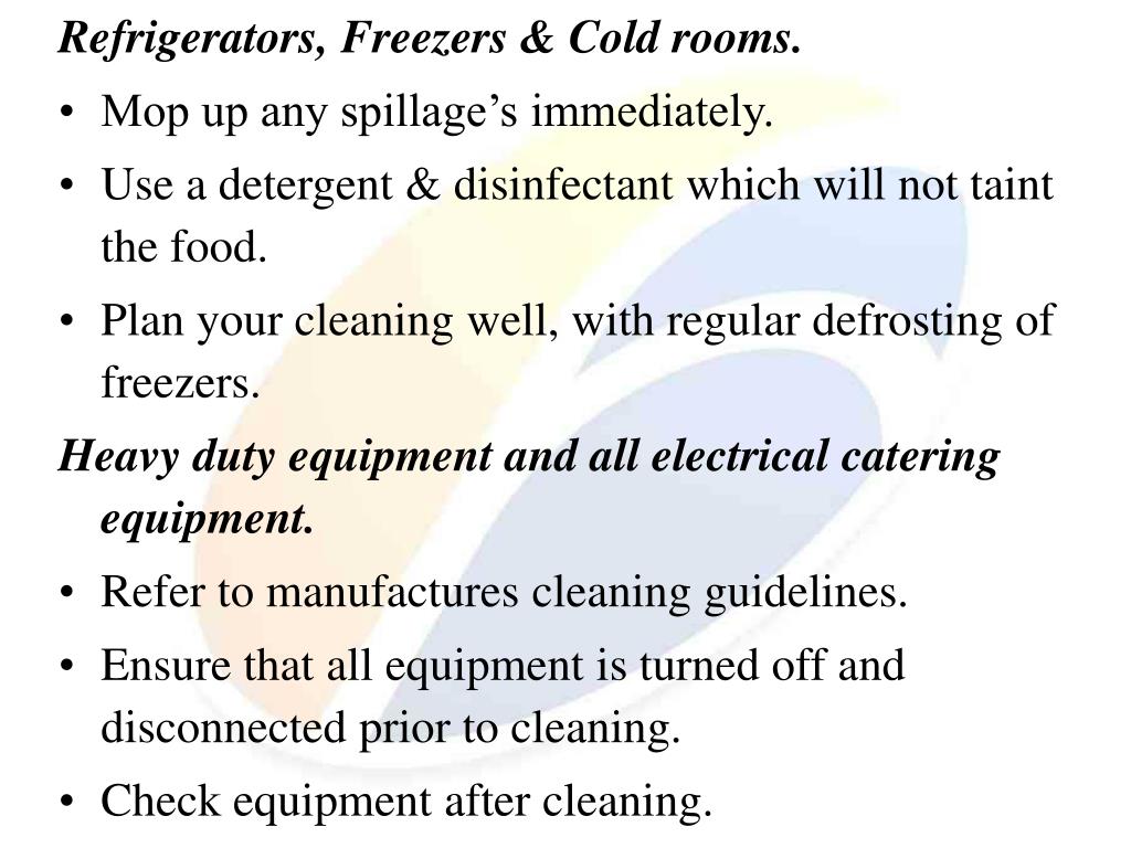 PPT UNIT 151 CLEAN FOOD PRODUCTION AREAS, EQUIPMENT AND UTENSILS