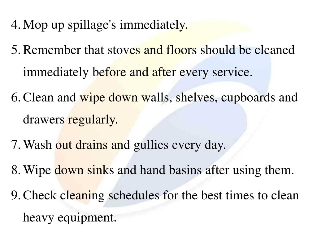 PPT UNIT 151 CLEAN FOOD PRODUCTION AREAS, EQUIPMENT AND UTENSILS