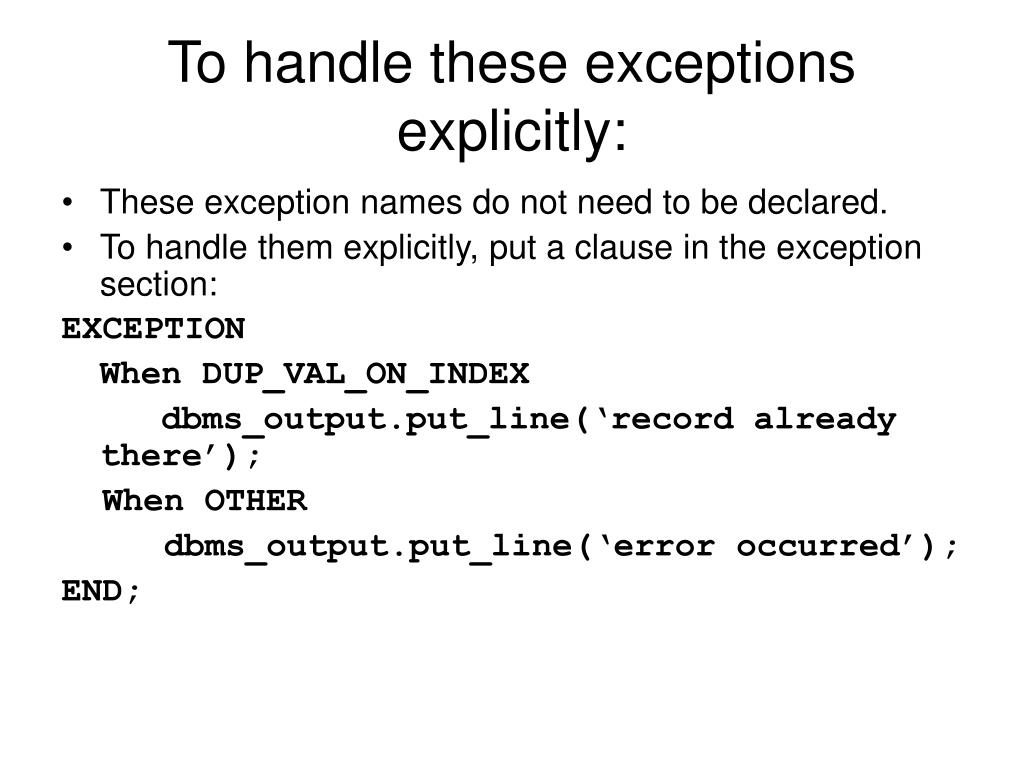 PPT Exception types PowerPoint Presentation, free download ID562491