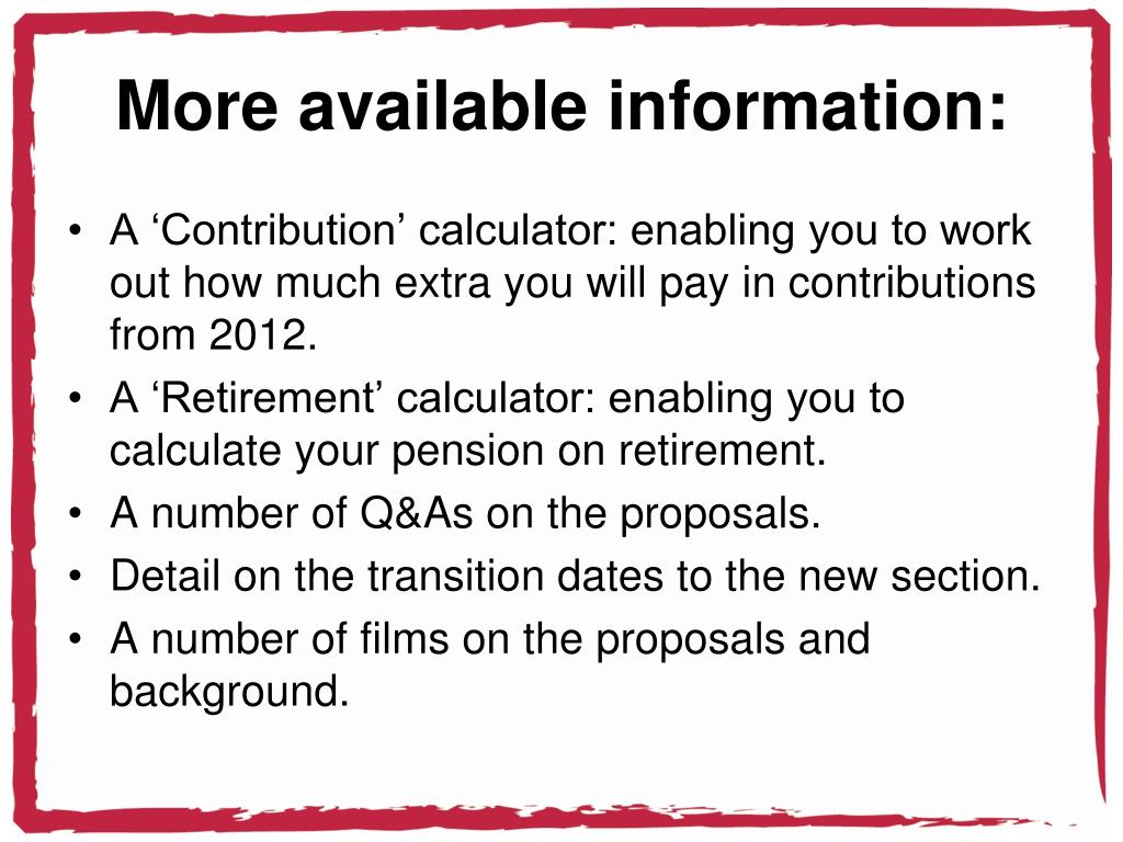 PPT Proposed changes to the NHS Pension Scheme what you need to