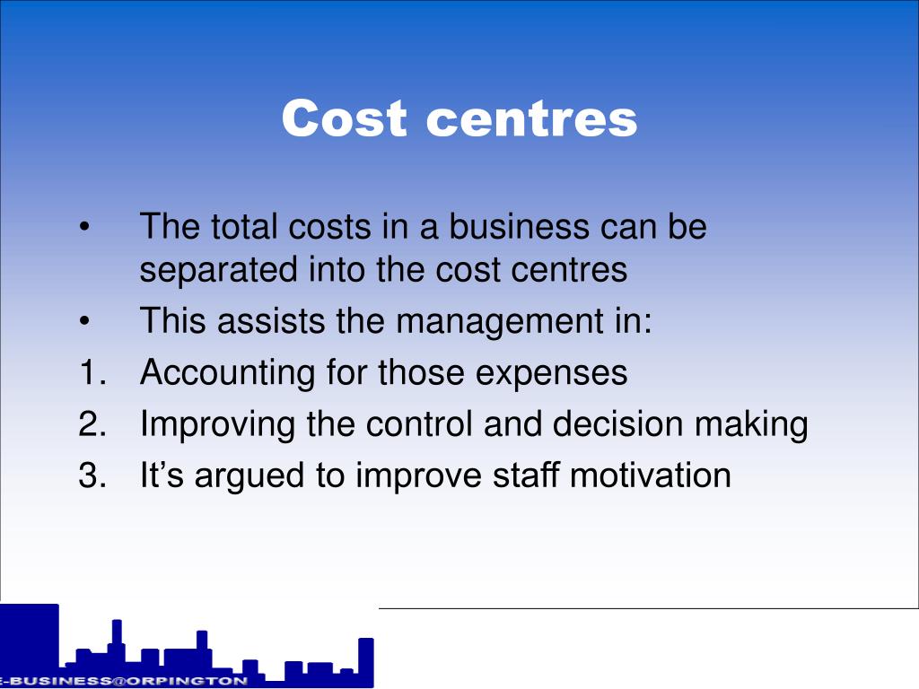 PPT Cost Centres PowerPoint Presentation, free download ID563173