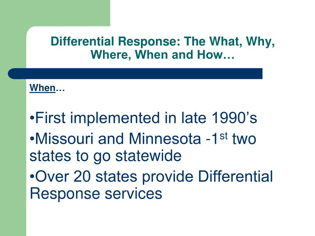 PPT DIFFERENTIAL RESPONSE Arkansas DCFS PowerPoint Presentation, free