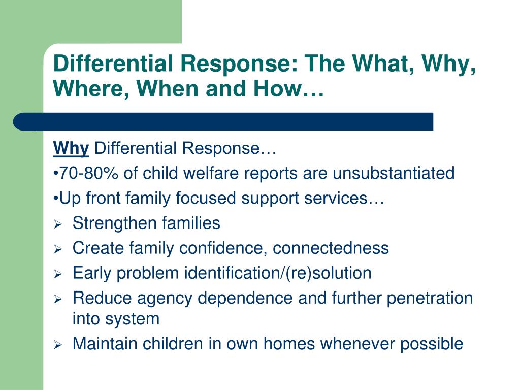 PPT DIFFERENTIAL RESPONSE Arkansas DCFS PowerPoint Presentation, free